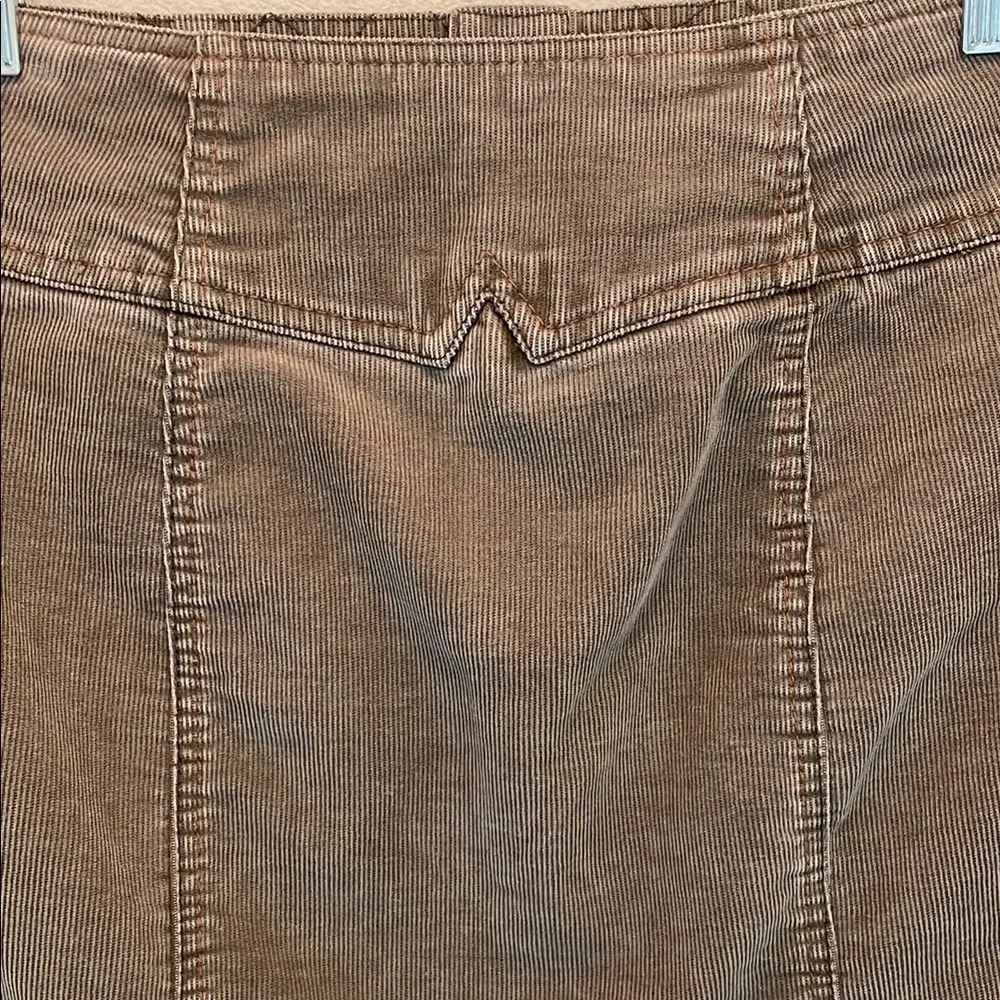 Vintage GAP Brown Corduroy Snap Front Mini Skirt Size 4 - Picture 3 of 7